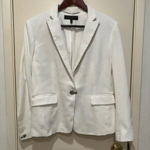 RAG & BONE NY IVORY/OFF WHITE 100% COTTON BLAZER SIZE 6.